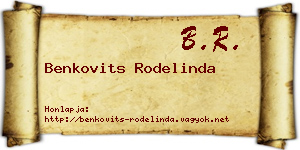 Benkovits Rodelinda névjegykártya